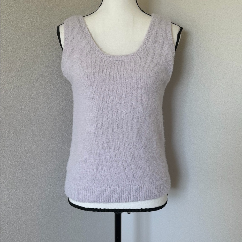 Pastel Lavender Scoop Neck Sweater Vest
